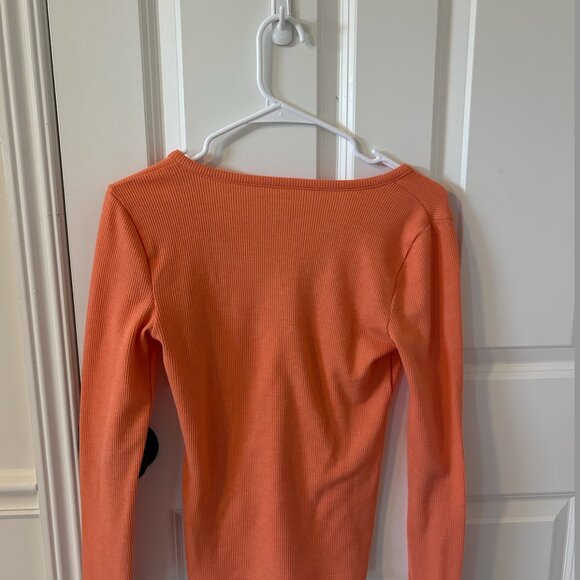 American Eagle Ribbed Quarter Long Sleeve/blouse button down - Picture 2 of 2